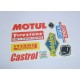 STICKERS UNI - TRANSP. BACKGROUND - (CASTROL, MOTUL,PIRELLI..)